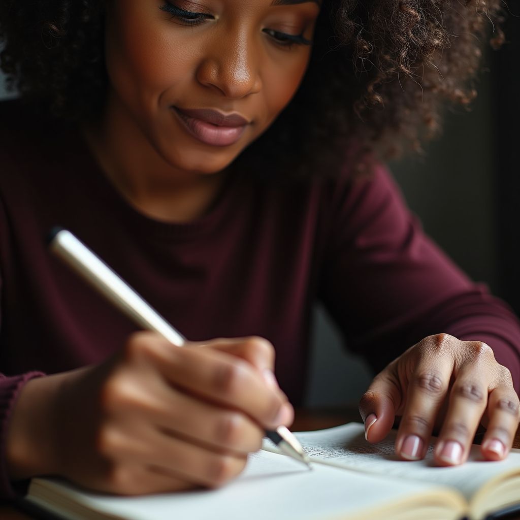 Author writing